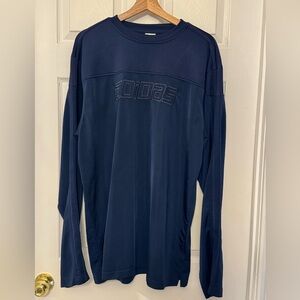 Adidas men’s navy blue long-sleeve athletic shirt, size XL